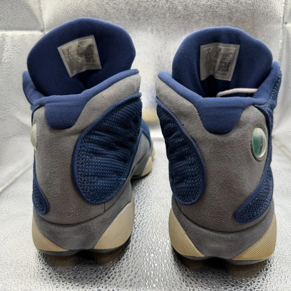 Size 9 Air Jordan 13 Retro Mid Flint French‎ Blue Mens Sneaker Shoes 414571-404